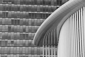 Black and White Collection: Luxembourg, Luxembourg City, Kirchberg Plateau. Philharmonie Luxembourg Grand-Duchesse