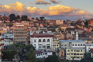 Madagascar, Antananarivo. Sunset over the city Madagascar, Antananarivo. Sunset over the city