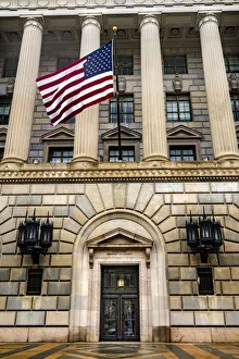 Main entrance to Herbert Hoover Building, Commerce Department, 14th Street, Washington DC Main entrance to Herbert Hoover Building, Commerce Department, 14th Street, Washington DC