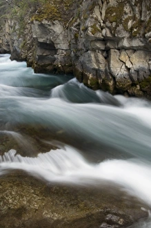 The Maligne River running through Maligne Canyon, Jasper National Park, Jasper Canada The Maligne River running through Maligne Canyon, Jasper National Park, Jasper Canada