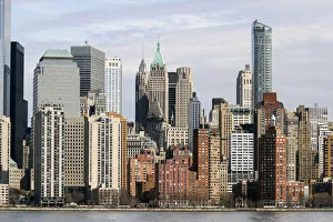 Manhattan buildings viewed from the Hudson River Manhattan buildings viewed from the Hudson River