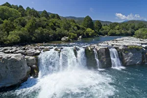 Maruia Falls and Maruia River, near Murchison, Tasman District, South Island, New Zealand Maruia Falls and Maruia River, near Murchison, Tasman District, South Island, New Zealand