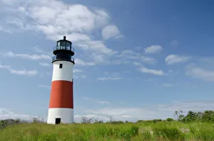 Massachusetts, Nantucket. Sankaty Head, Sankaty lighthouse, est. 1850 Massachusetts, Nantucket. Sankaty Head, Sankaty lighthouse, est. 1850