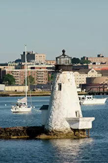 Images Dated 6th July 2012: Massachusetts, New Bedford. New Bedford Harbor, Palmer Island Lighthouse