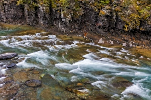 McDonald Creek in spring in Glacier National Park, Montana, USA McDonald Creek in spring in Glacier National Park, Montana, USA
