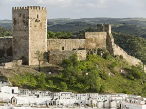 Mertola on the banks of Rio Guadiana in the Alentejo. Europe, Southern Europe, Portugal Mertola on the banks of Rio Guadiana in the Alentejo. Europe, Southern Europe, Portugal