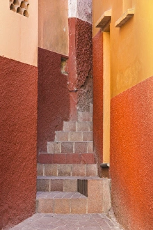 Mexico, Guanajuato. Close-up of colorful stairway Mexico, Guanajuato. Close-up of colorful stairway