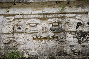 Mexico, Quintana Roo, Yucatan Peninsula, Chichen Itza, La Iglesia, the Church in the Las Monjas Mexico, Quintana Roo, Yucatan Peninsula, Chichen Itza, La Iglesia, the Church in the Las Monjas