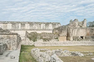 Mexico, Yucatan. Uxmal Ruins, Nunnery Quadrangle, believed to be constructed in the 9th Mexico, Yucatan. Uxmal Ruins, Nunnery Quadrangle, believed to be constructed in the 9th