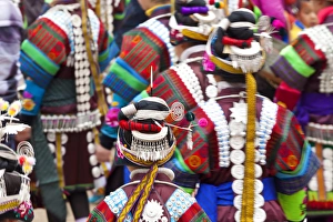Miao girls dancing at festival nr Kaili, Guizhou Province, China Miao girls dancing at festival nr Kaili, Guizhou Province, China