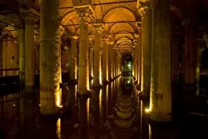 Images Dated 7th May 2007: Middle East Turkey and city of Istanbul view of the Basilica Cistern or know as the