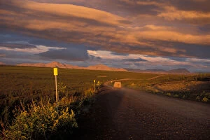 Northwest Territory Gallery: midnight sun over the Dempster highway, Northwest Territories, Canada