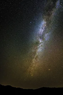 The Milky Way and Perseids meteor over Rose Valley, Los Padres National Forest The Milky Way and Perseids meteor over Rose Valley, Los Padres National Forest