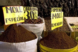 Mole in a powder form being sold at the Merced Market in Mexico City, Mexico Mole in a powder form being sold at the Merced Market in Mexico City, Mexico