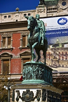 A monument in Republicsquare in Belgrade Serbia A monument in Republicsquare in Belgrade Serbia