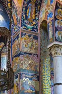 Mosaic painting inside Oplenac Royal Mausoleum, also known as Saint George's Church Mosaic painting inside Oplenac Royal Mausoleum, also known as Saint George's Church