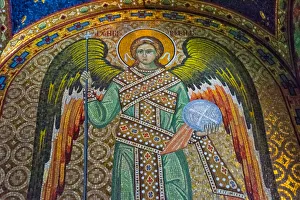 Mosaic painting inside Oplenac Royal Mausoleum, also known as Saint George's Church Mosaic painting inside Oplenac Royal Mausoleum, also known as Saint George's Church
