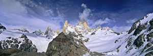 Mount Fitz Roy seen from Laguna de Los Tres during sunrise, Argentina, Los Glaciares NP Mount Fitz Roy seen from Laguna de Los Tres during sunrise, Argentina, Los Glaciares NP