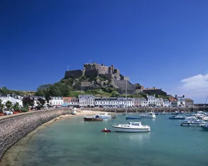 Mount Orgueil Castle and harbour, Gorey, Jersey Mount Orgueil Castle and harbour, Gorey, Jersey