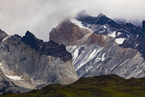 Mountains and mist, Torres del Paine National Park, Chile, Patagonia, South America Mountains and mist, Torres del Paine National Park, Chile, Patagonia, South America