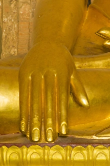 Myanmar. Bagan. Htilominlo Temple. Hand of the Buddha Myanmar. Bagan. Htilominlo Temple. Hand of the Buddha