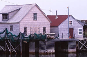 Images Dated 19th January 2005: N.A. Canada, Nova Scotia. Fish sheds near Peggys Cove