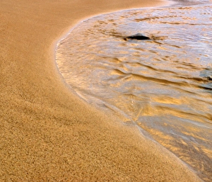 NA, USA, Hawaii, Ocean meeting sandy beach, Kauai NA, USA, Hawaii, Ocean meeting sandy beach, Kauai