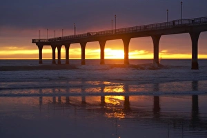 New Brighton Pier at Dawn, Christchurch, South Island, New Zealand New Brighton Pier at Dawn, Christchurch, South Island, New Zealand