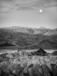Death Valley National Park Moon Setting Print