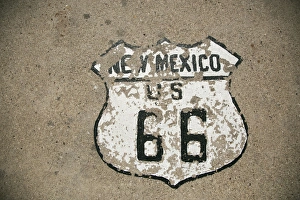 New Mexico State route 66 sign in disrepair, Tucumcari, New Mexico, USA. Route 66 New Mexico State route 66 sign in disrepair, Tucumcari, New Mexico, USA. Route 66