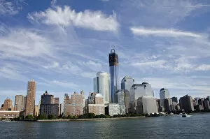 New York, New York. Manhattan city skyline including the Freedom tower