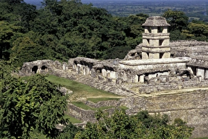 North America, Mexico, Chiapas, Palenque the palace North America, Mexico, Chiapas, Palenque the palace