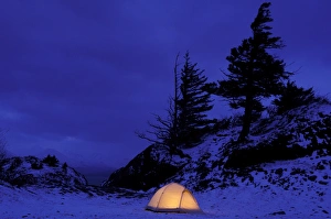 North America, USA, Alaska, Chugach State Park, Turnagain Arm, Beluga Point, camper's North America, USA, Alaska, Chugach State Park, Turnagain Arm, Beluga Point, camper's