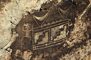 North America, USA, Arizona, Petrified Forest. Petroglyphs near Puerco Pueblo North America, USA, Arizona, Petrified Forest. Petroglyphs near Puerco Pueblo