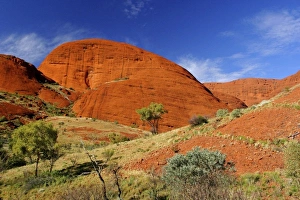 Northern Territory, Outback, Australia. Hiking through the Kata Tjuta national park Northern Territory, Outback, Australia. Hiking through the Kata Tjuta national park