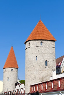 The old city walls of the Old Town of Tallinn, UNESCO World Heritage Site, Estonia The old city walls of the Old Town of Tallinn, UNESCO World Heritage Site, Estonia