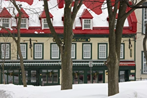 Old houses covered with snow, Quebec City, Canada Old houses covered with snow, Quebec City, Canada