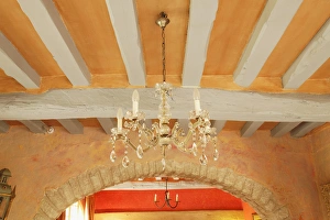Old world ceiling beams in French villa, Provence region of France Old world ceiling beams in French villa, Provence region of France