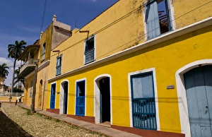 Old yellow building in colonial town of Trinidad Cuba Old yellow building in colonial town of Trinidad Cuba