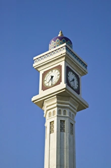 Oman, Muscat, Ruwi. Ruwi Clocktower / Morning Oman, Muscat, Ruwi. Ruwi Clocktower / Morning