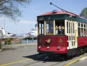 Images Dated 22nd April 2012: OR, Astoria, Astoria Riverfront Trolley, restored 1913 trolley