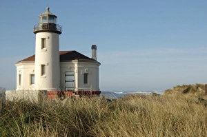 Oregon, Bandon. Coquille River lighthouse, Bullards Beach State Park Oregon, Bandon. Coquille River lighthouse, Bullards Beach State Park