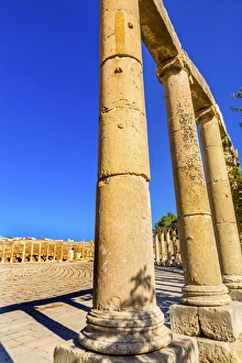 Oval Plaza 160 Ionic Columns Ancient Roman City Jerash Jordan Oval Plaza 160 Ionic Columns Ancient Roman City Jerash Jordan