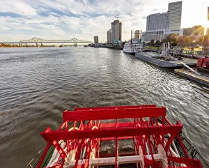 Paddle wheel in motion on the historic steamboat The Natchez in New Orleans, Louisiana Paddle wheel in motion on the historic steamboat The Natchez in New Orleans, Louisiana