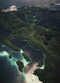 Palau, Micronesia, Aerial view of Rock Islands Palau, Micronesia, Aerial view of Rock Islands