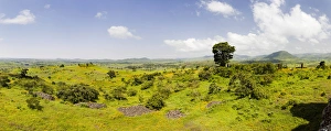 Panorama Landscape between Gonder and Lake Tana in Ethiopia, lake Tana is visible on the horizon Panorama Landscape between Gonder and Lake Tana in Ethiopia, lake Tana is visible on the horizon