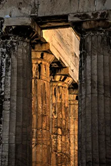 Parthenon columns on the Acropolis in Athens, Greece Parthenon columns on the Acropolis in Athens, Greece