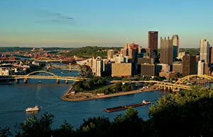 Pittsburgh Pennsylvania and the Three Rivers taken from Mt Washington showqing skyline Pittsburgh Pennsylvania and the Three Rivers taken from Mt Washington showqing skyline