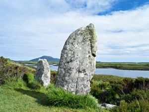 Pobull Fhinn Standing Stones on North Uist in the Outer Hebrides. Europe, Scotland, June Pobull Fhinn Standing Stones on North Uist in the Outer Hebrides. Europe, Scotland, June