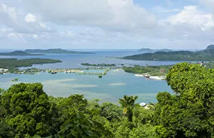 Micronesia Gallery: Pohnpei Micronesia Kolonia main town from above at Sokehs Ridge